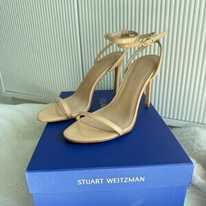 Stuart Weitzman Dancer 95 Sandal 37.5 7 Beige